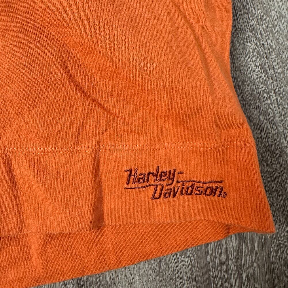 Harley Davidson Womens M Embroidered Orange Halter Top Shelf Bra York, PA - Picture 2 of 8